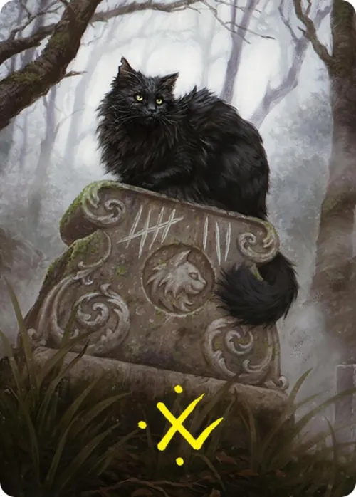 Nine-Lives Familiar 2 Art Card - Gold Stamped Signature