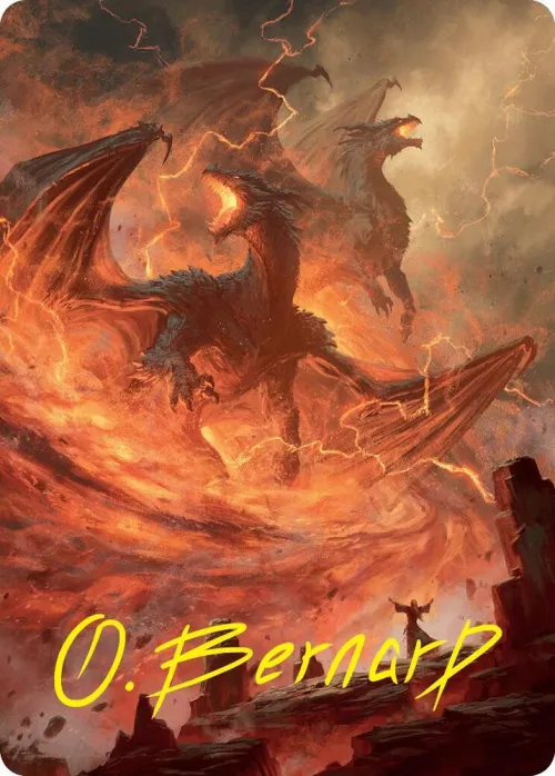 Rite of the Dragoncaller Art Card - Gold Stamped Signature