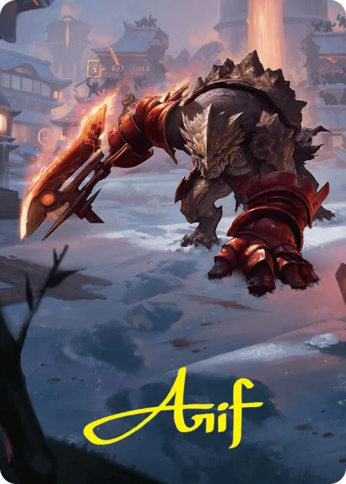 Searslicer Goblin Art Card - Gold Stamped Signature