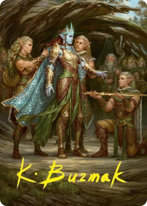 Lathril, Blade of the Elves Art Card - Gold Stamped Signature