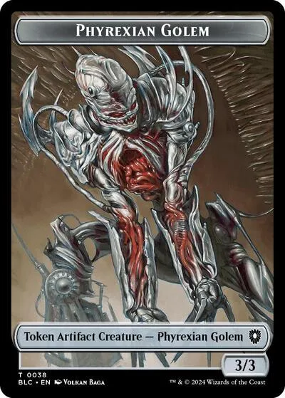 Phyrexian Golem // Faerie Double-Sided Token