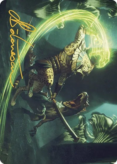 Contest of Claws Art Card - Gold Stamped Signature