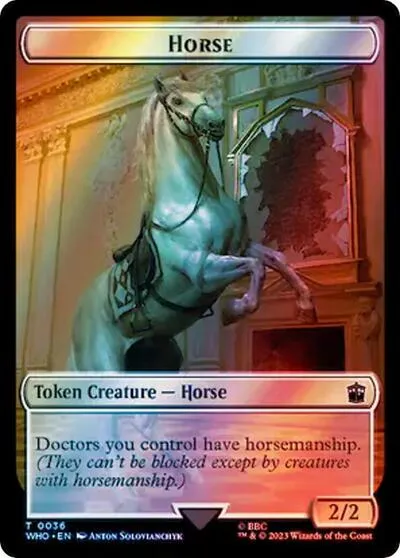 Horse // Alien Salamander Double-Sided Token