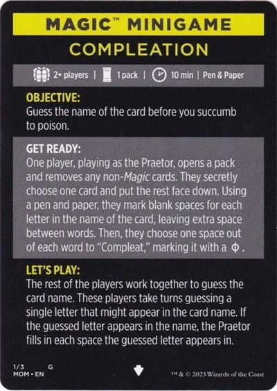 Magic Minigame: Compleation - Normal Magic Minigame Compleat