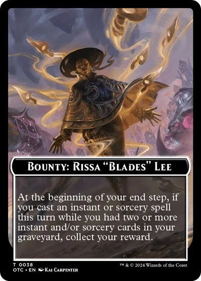 Bounty: Rissa "Blades" Lee // Bounty Rules Double-Sided Token - Normal Bounty Rissa Blades Lee