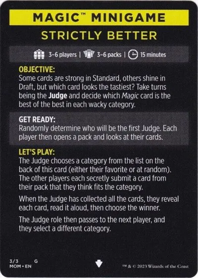 Magic Minigame: Strictly Better - Normal Magic Minigame Strictly