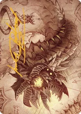 Wurmcoil Engine Art Card - Gold Stamped Signature