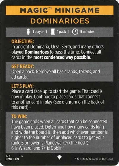 Magic Minigame: Dominarioes - Normal Magic Minigame Dominari