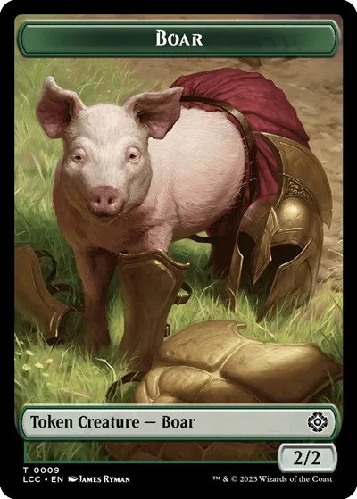 Boar // Merfolk (0003) Double-Sided Token