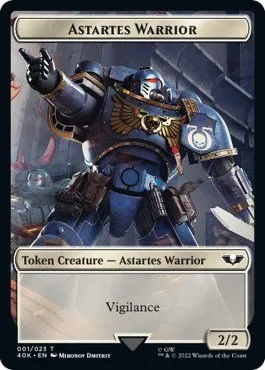 Astartes Warrior (001) // Clue Double-Sided Token - Surge Foil