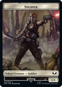Soldier (003) // Ultramarines Honour Guard Double-Sided Token - Surge Foil