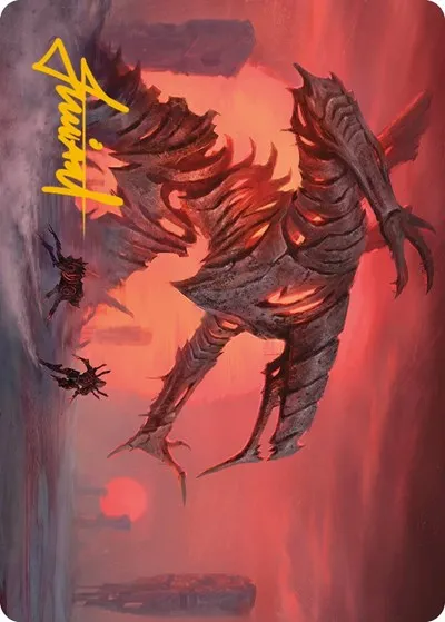 Red Sun's Twilight Art Card - Gold Stamped Signature