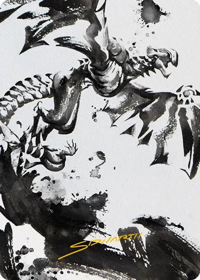 Quicksilver Fisher Art Card - Gold Stamped Signature