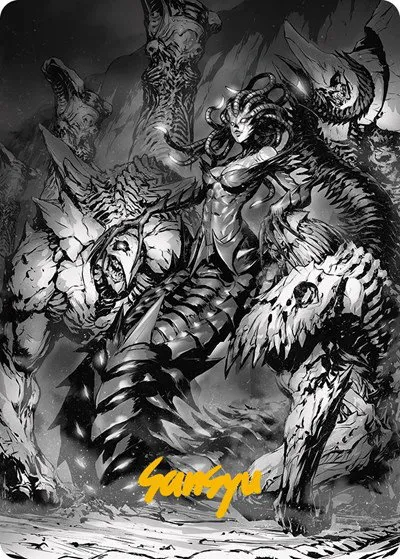 Vraska, Betrayal's Sting Art Card - Gold Stamped Signature