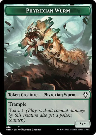 Phyrexian Wurm // Phyrexian Insect Double-Sided Token