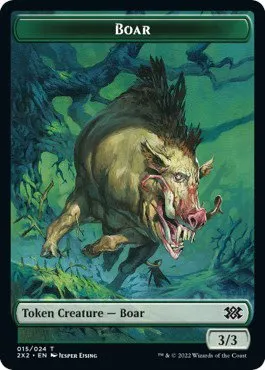 Boar // Monk Double-Sided Token