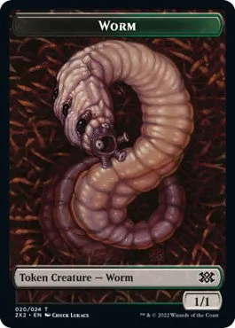Worm // Aven Initiate Double-Sided Token - Foil