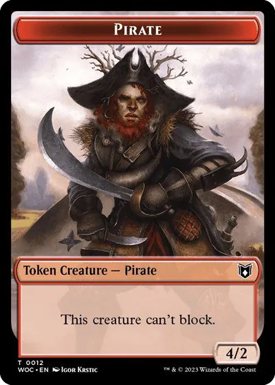 Pirate // Human Soldier Double-Sided Token