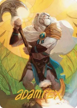 Ajani, Sleeper Agent Art Card - Gold Stamped Signature