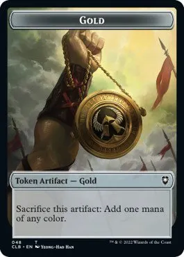 Gold // Dragon Double-Sided Token