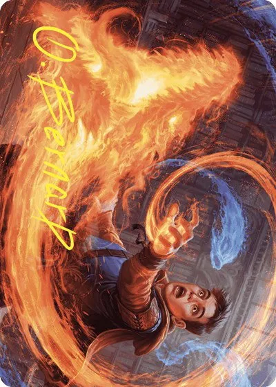 Frantic Firebolt Art Card - Gold Stamped Signature