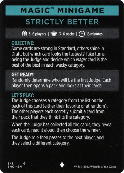 Magic Minigame: Strictly Better - Normal Magic Minigame Strictly