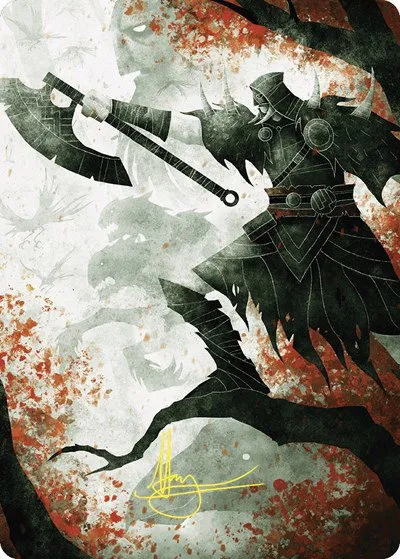 Garruk's Uprising Art Card - Gold Stamped Signature