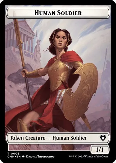 Human Soldier // Cat (0005) Double-Sided Token