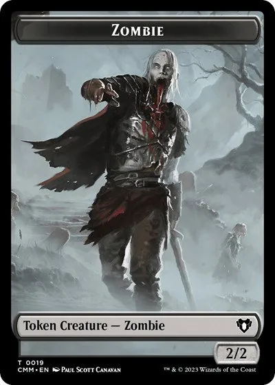 Zombie (0019) // Cat (0030) Double-Sided Token