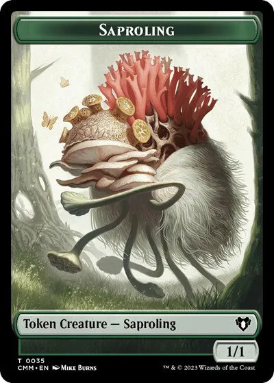Saproling // Elf Druid Double-Sided Token - Foil