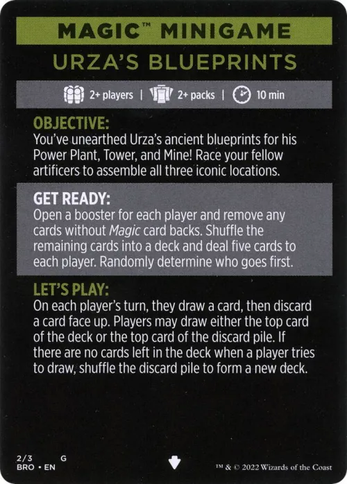 Magic Minigame: Urza's Blueprints - Normal Magic Minigame Urza S B