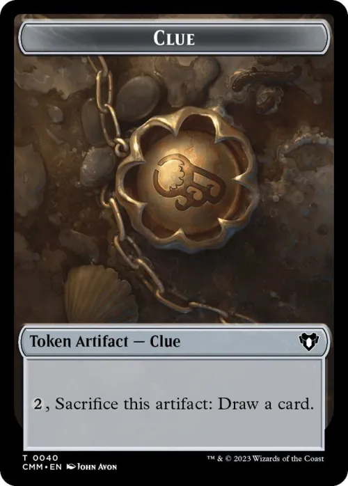 Clue // Emblem - Ob Nixilis of the Black Oath Double-Sided Token