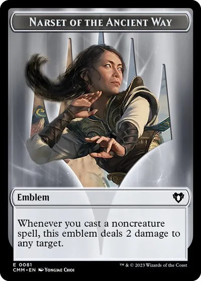 Emblem - Narset of the Ancient Way // Wizard Double-Sided Token