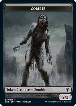 Zombie // Human Soldier Double-Sided Token