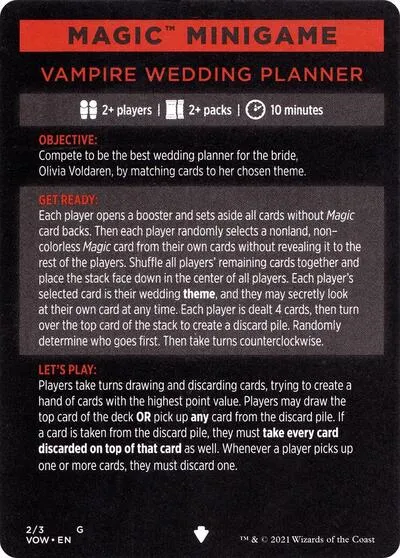 Magic Minigame: Vampire Wedding Planner - Normal Magic Minigame Vampire 