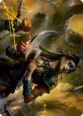 Harvesttide Sentry Art Card - Gold Stamped Signature