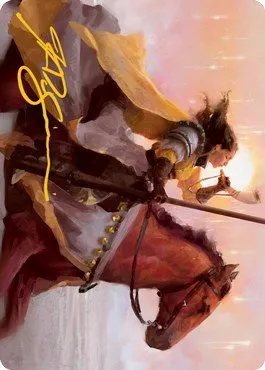 Sunrise Cavalier Art Card - Gold Stamped Signature