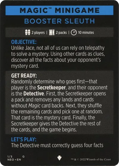 Magic Minigame: Booster Sleuth - Normal Magic Minigame Booster 