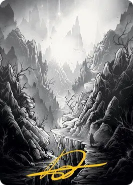 Mountain Art Card - Gold Stamped Signature