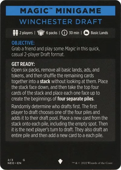 Magic Minigame: Winchester Draft - Normal Magic Minigame Winchest