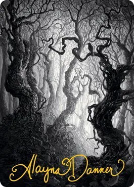 Forest Art Card - Gold Stamped Signature
