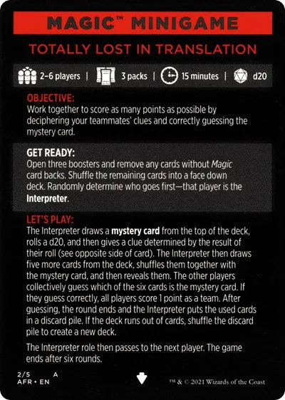 Magic Minigame: Totally Lost in Translation - Normal Magic Minigame Totally 
