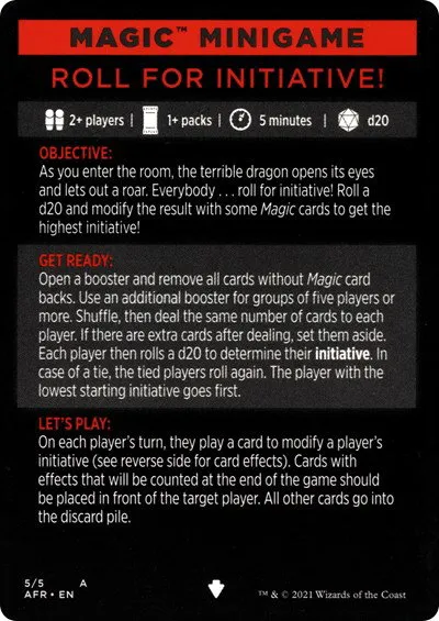 Magic Minigame: Roll for Initiative! - Normal Magic Minigame Roll For