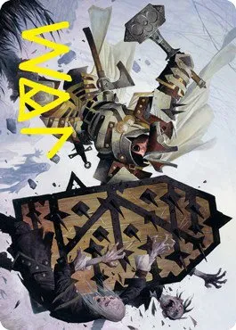 Estwald Shieldbasher Art Card - Gold Stamped Signature