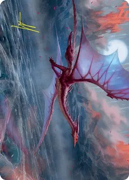 Manaform Hellkite Art Card - Gold Stamped Signature