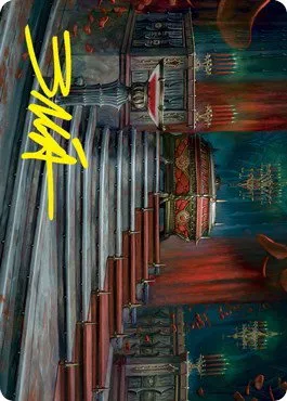 Edgar Markov's Coffin Art Card - Gold Stamped Signature