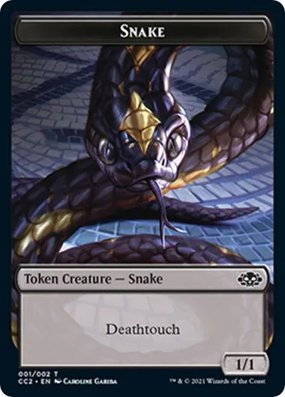 Snake // Zombie Double-Sided Token - Foil