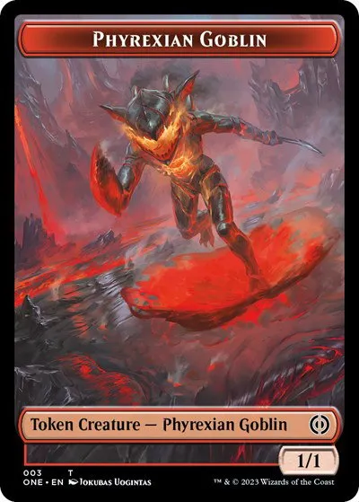 Phyrexian Goblin // Samurai Double-Sided Token