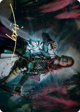 Tergrid, God of Fright Art Card - Gold Stamped Signature