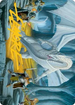 Cave of the Frost Dragon Art Card - Gold Stamped Signature